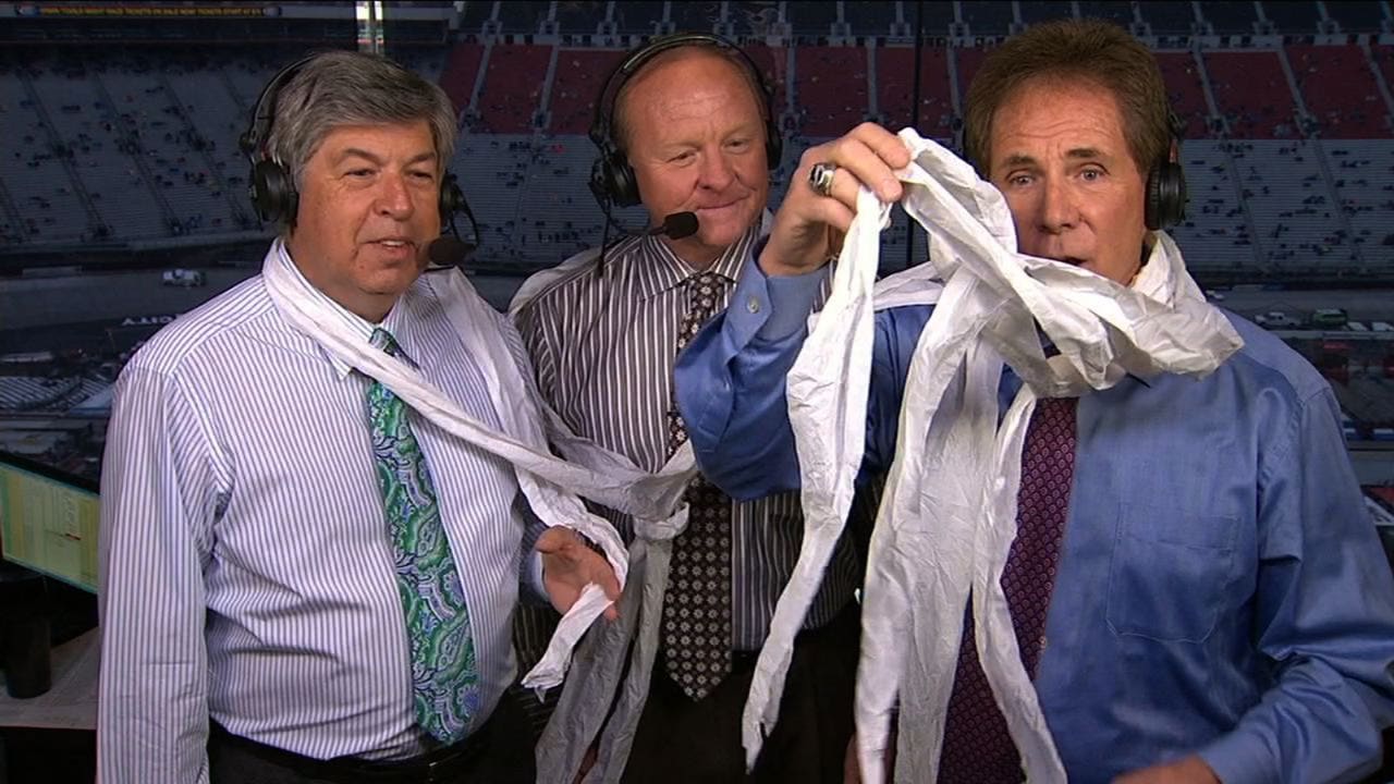Wrapped up: NASCAR on FOX crew keeps busy during rain